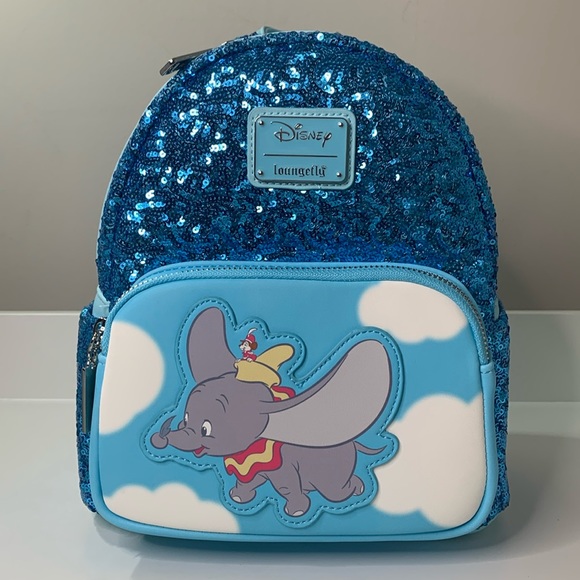 Loungefly Disney Dumbo Sequin Mini Backpack Exclusive - Picture 1 of 11
